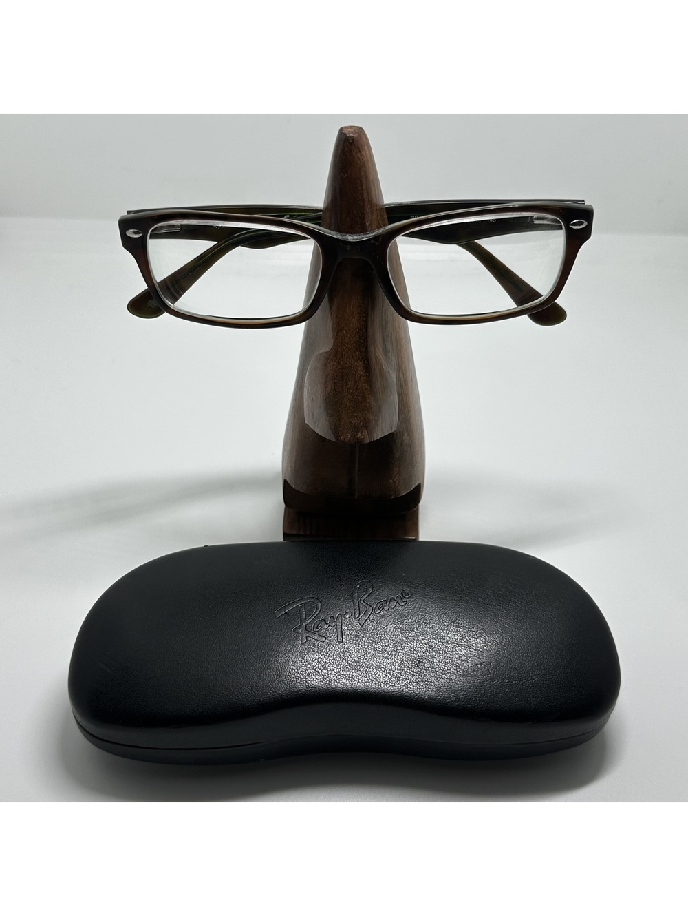 Ray-Ban Rectangular Brown & Green Prescription Glasses Frames with Case